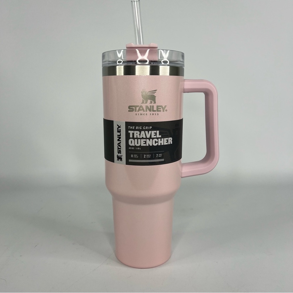 Stanley 40 oz Big Grip Adventure Quencher Tumbler Parfait Pearlescent Pink